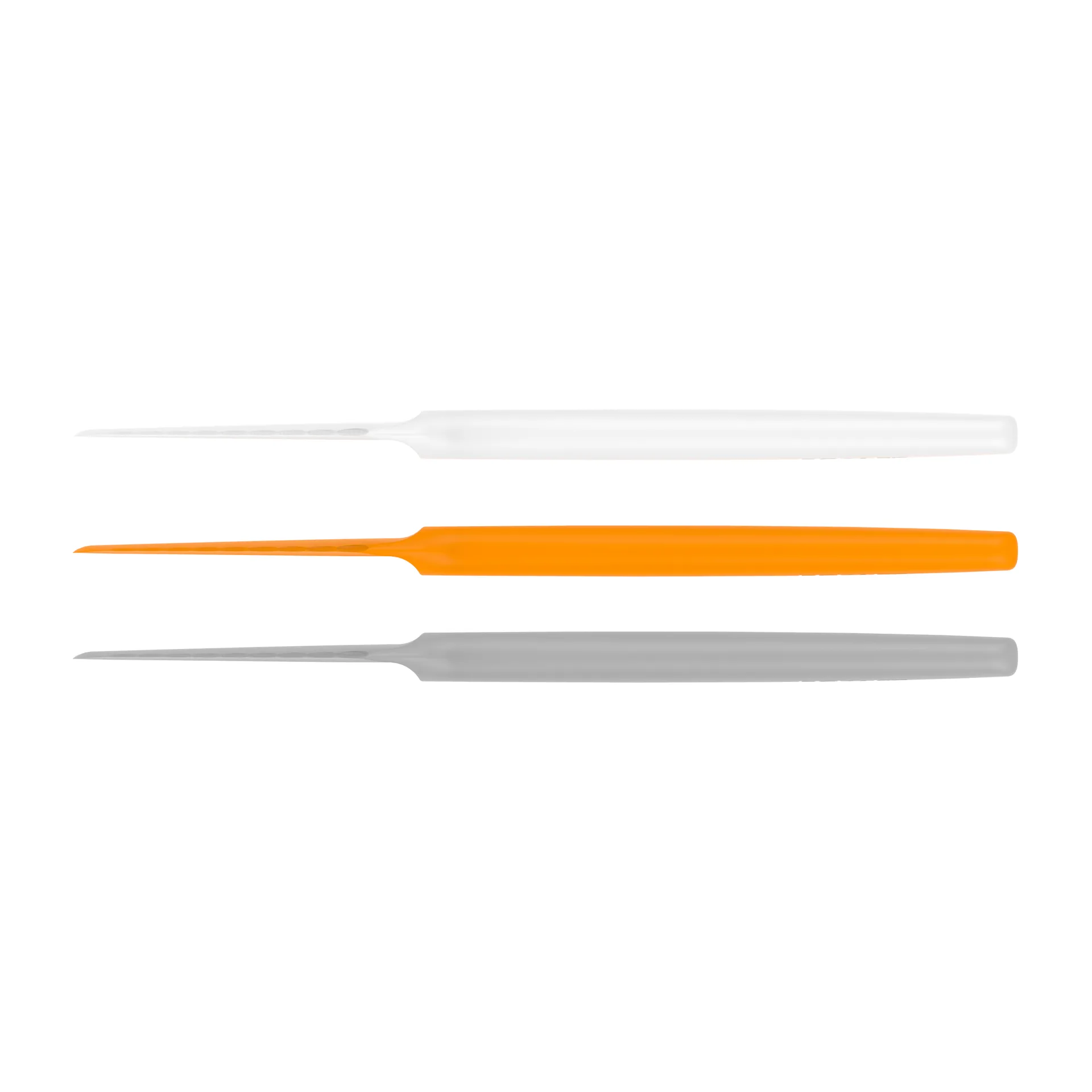 Couteaux à beurre Functional Form Lot de 3, Gris-orange-blanc Fiskars