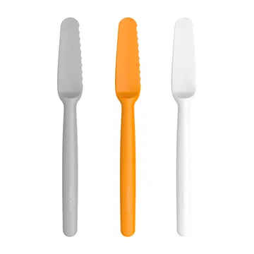 Couteaux à beurre Functional Form Lot de 3 - Gris-orange-blanc - Fiskars