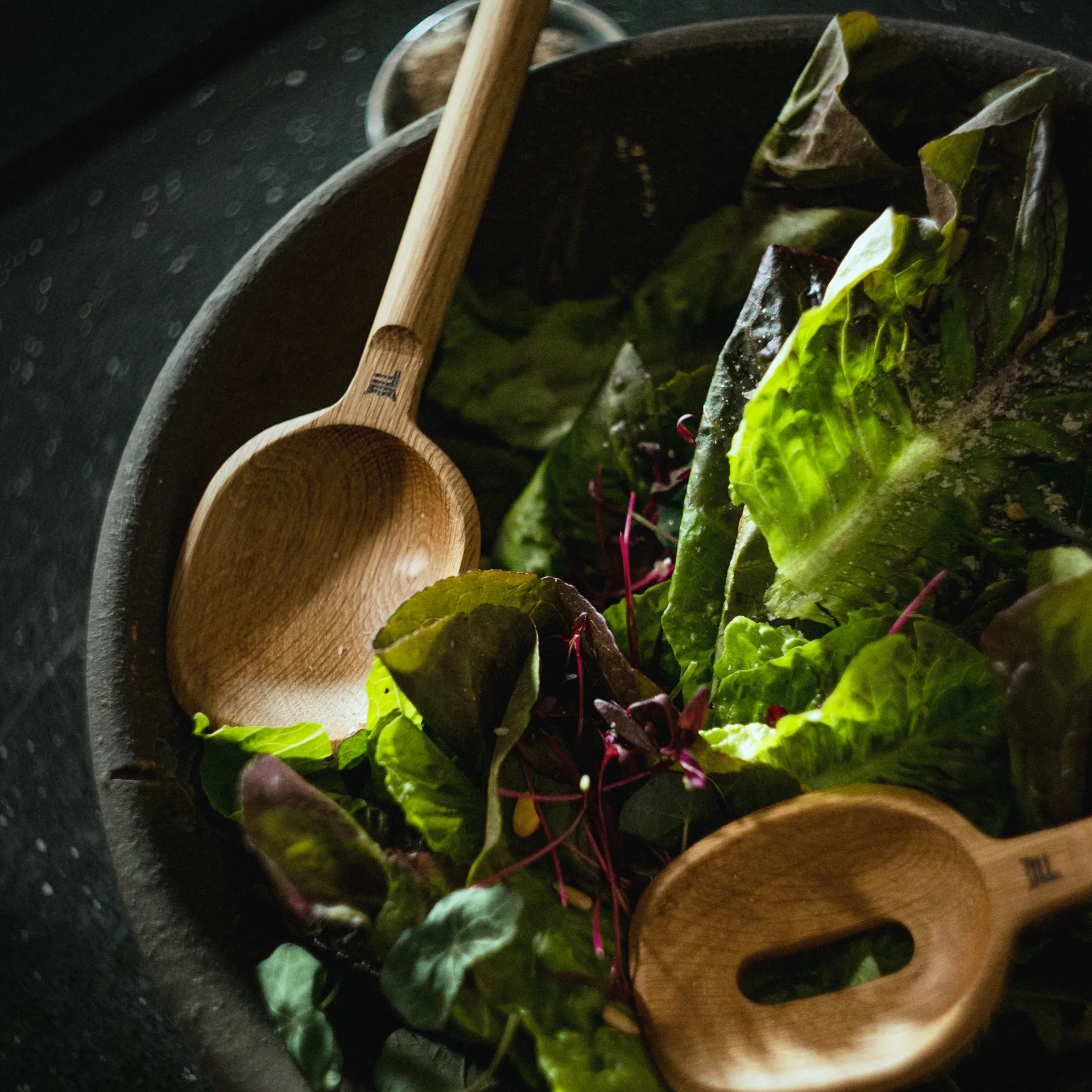 Cuillère Norden, lot de 2, Chêne-acier inoxydable Fiskars