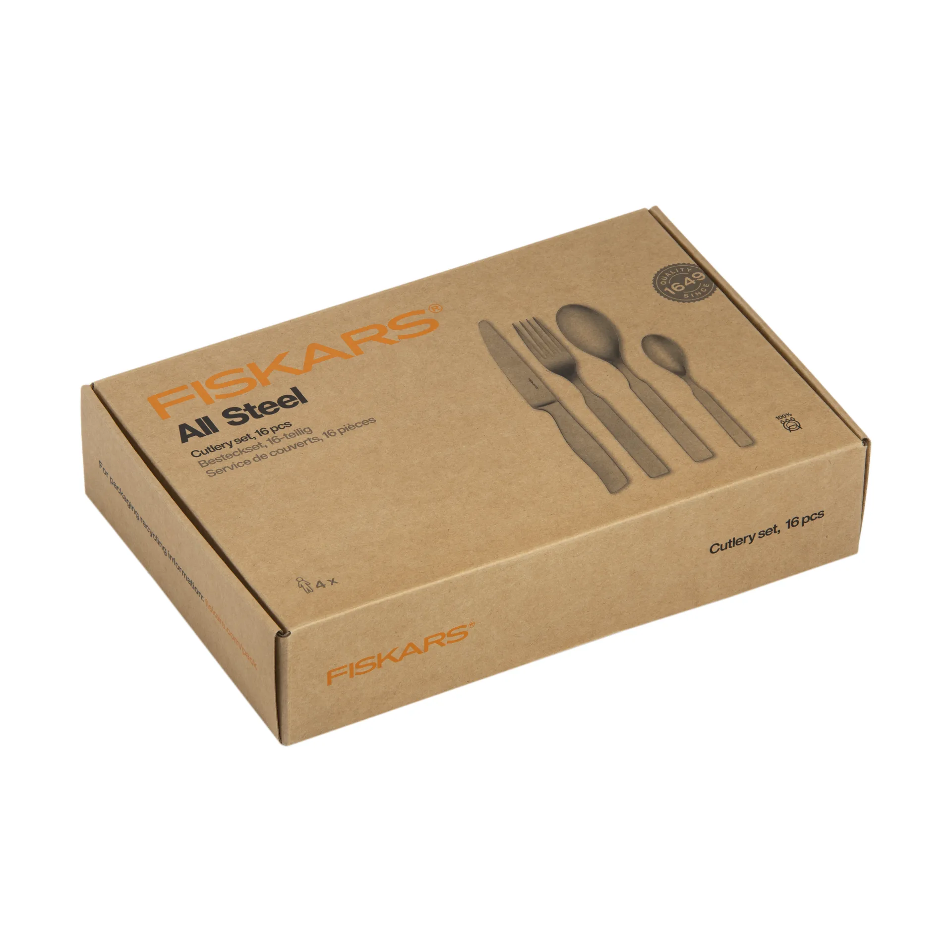 Ensemble de couverts All Steel, 16 pièces Fiskars