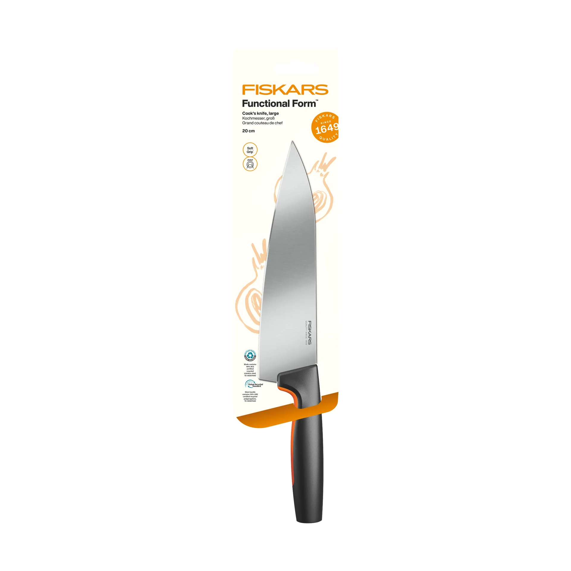 Functional Form couteau de chef, Grand, acier inoxydable Fiskars