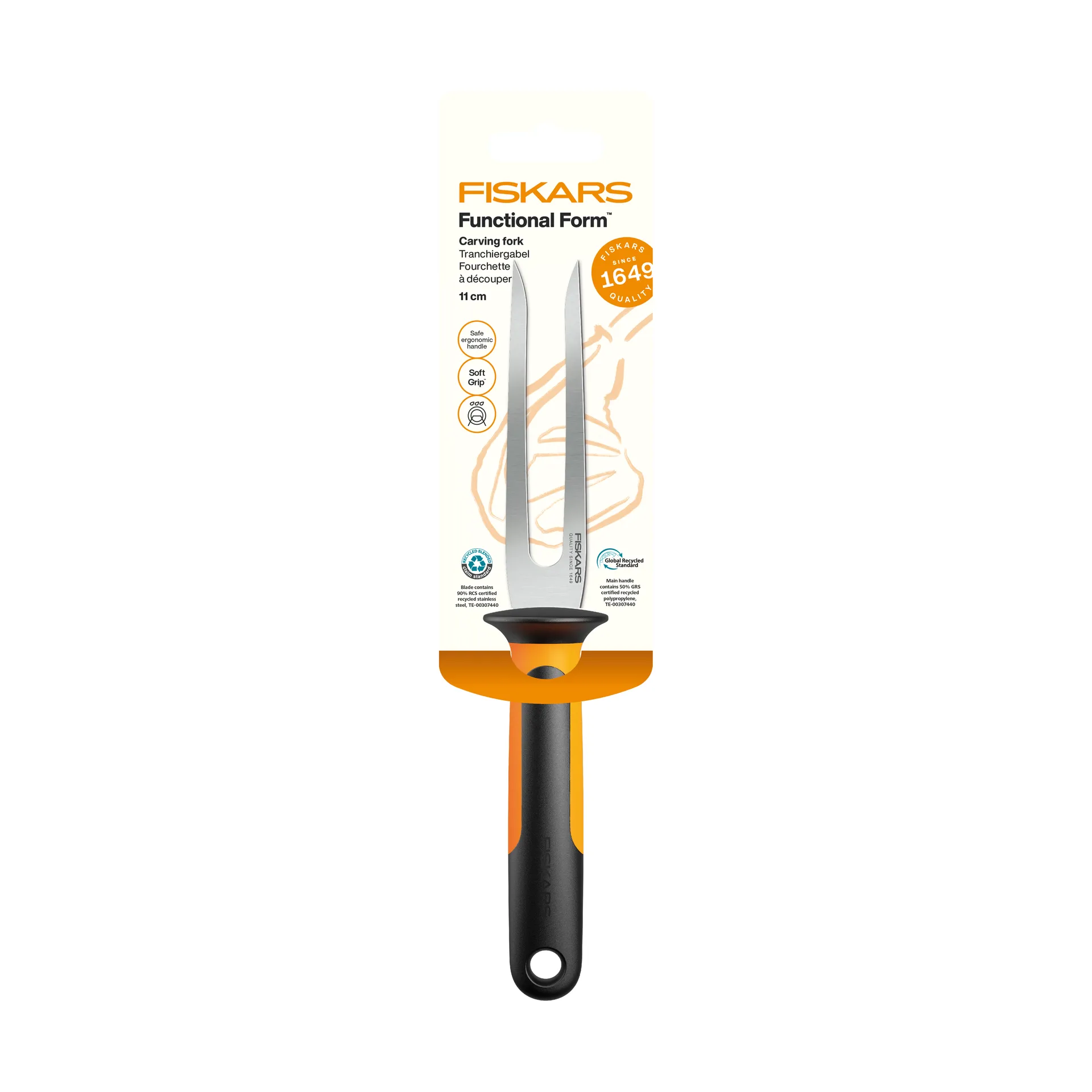 Functional Form fourchette à découper, Acier inoxydable Fiskars