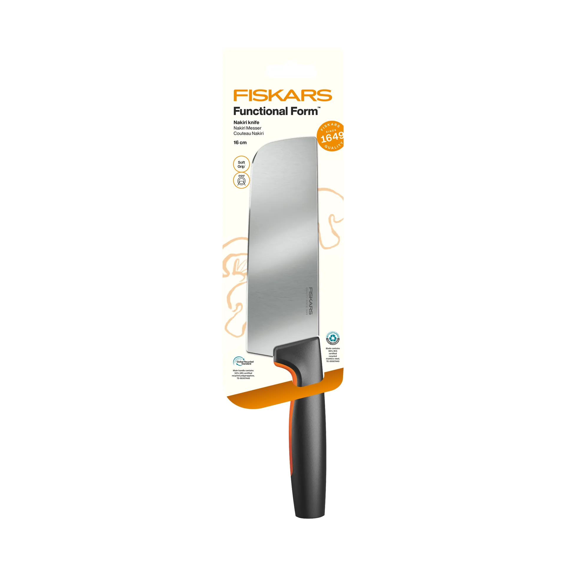 Functional Form nakiri couteau, Acier inoxydable Fiskars