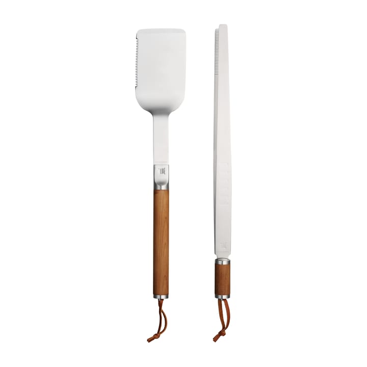 Set de 2 accessoires pour grillades Norden - Acier inoxydable-bouleau - Fiskars