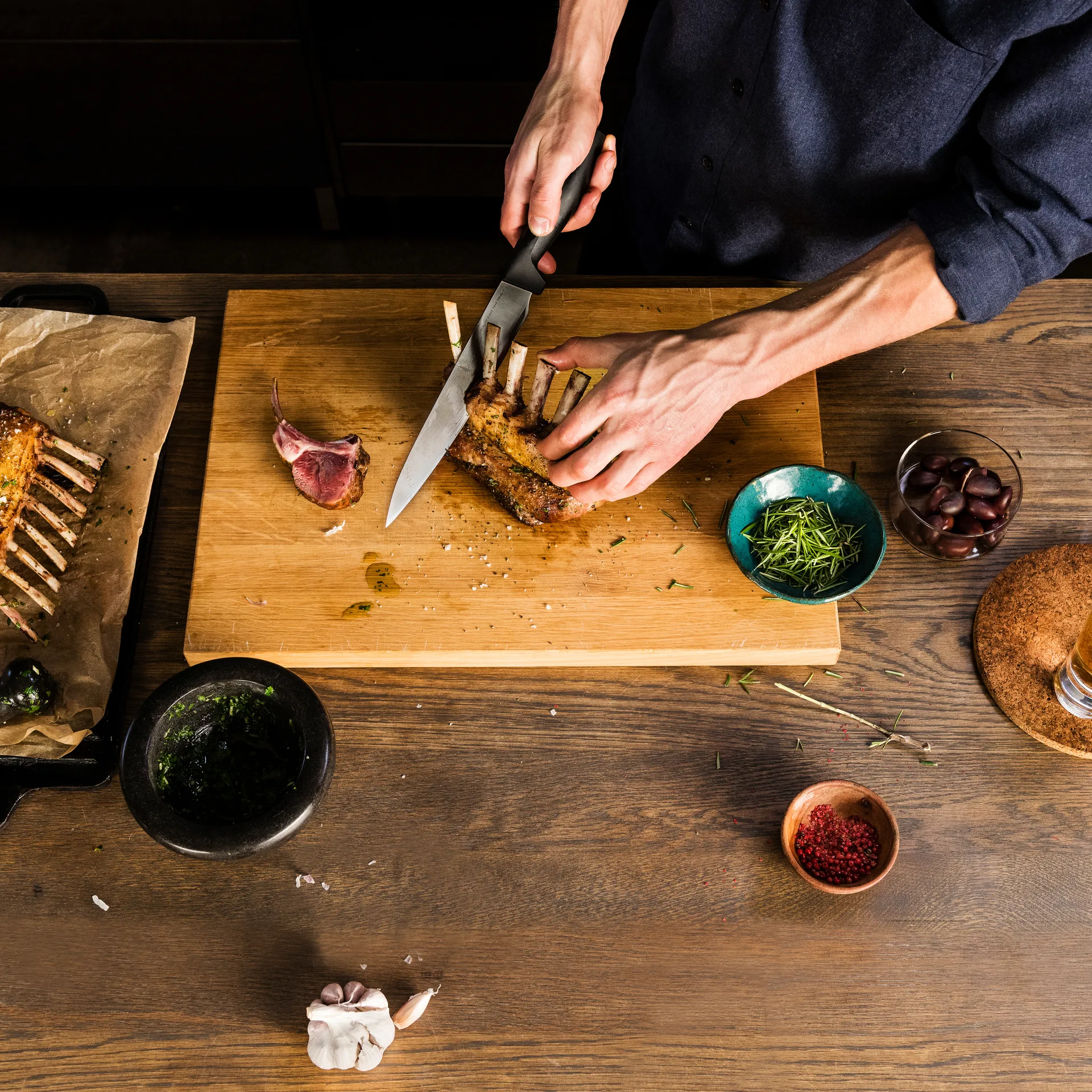 Trancheur Hard Edge 22 cm, Acier inoxydable Fiskars