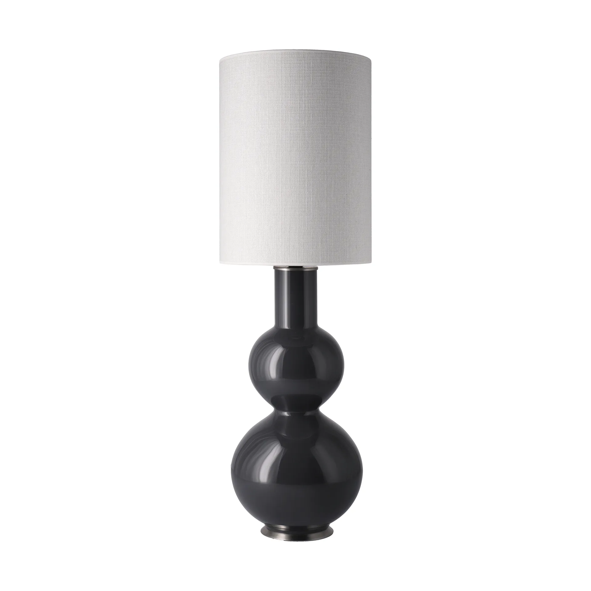 Lampe de table Augusta, base grise, Babel Beige L Flavia Lamps