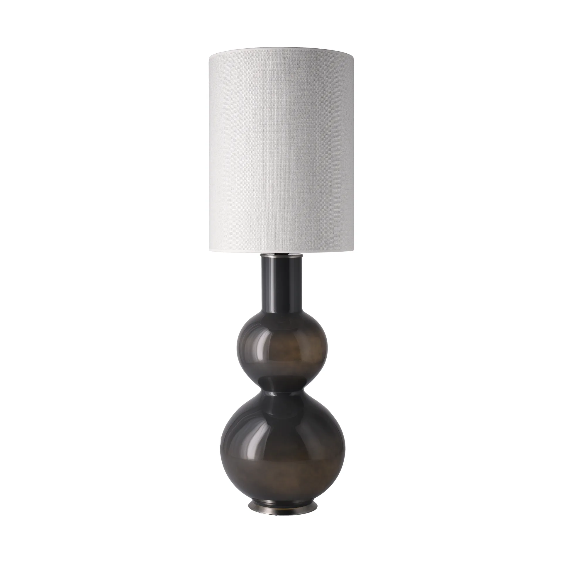 Lampe de table Augusta, base grise, Babel Beige L Flavia Lamps