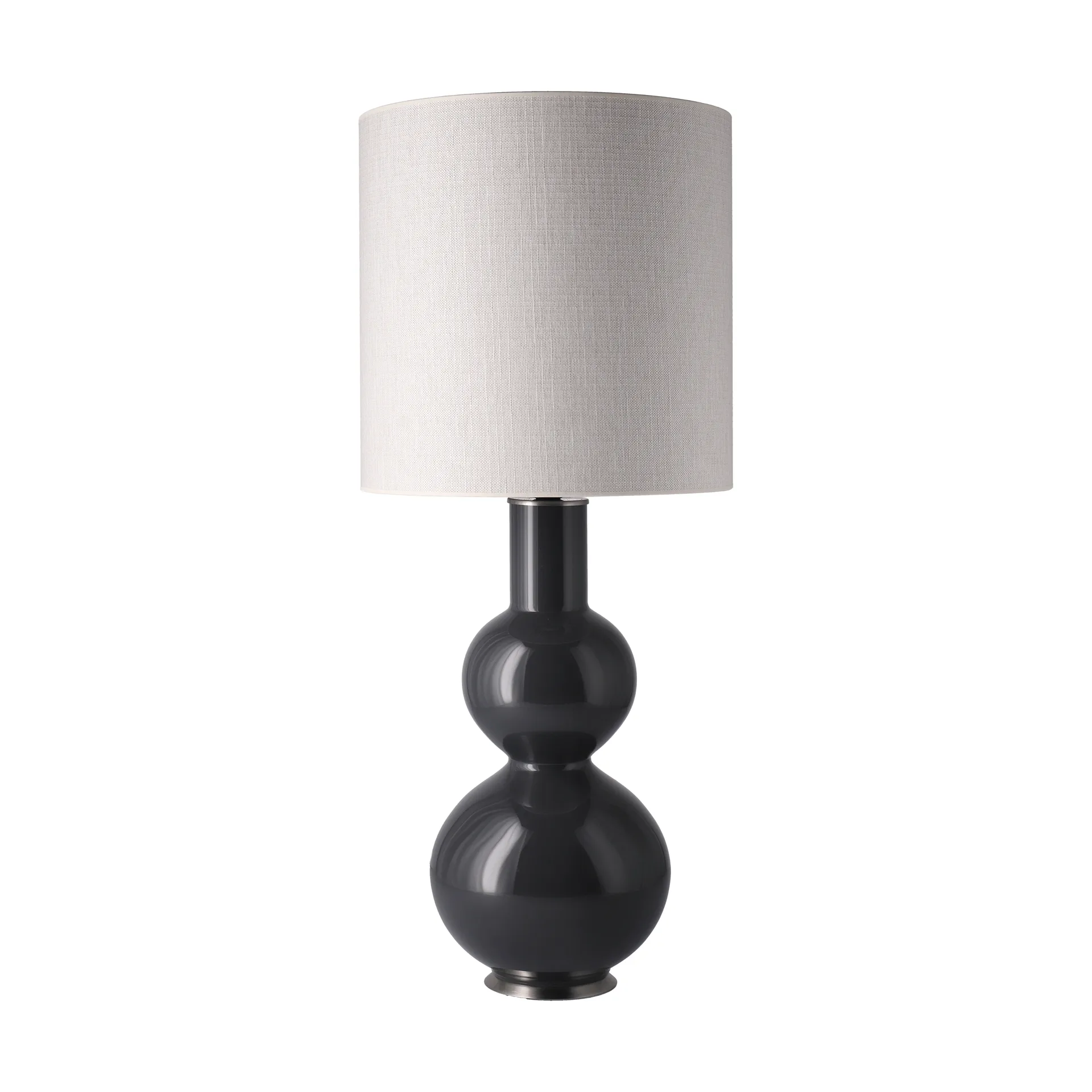 Lampe de table Augusta, base grise, Babel Beige M Flavia Lamps