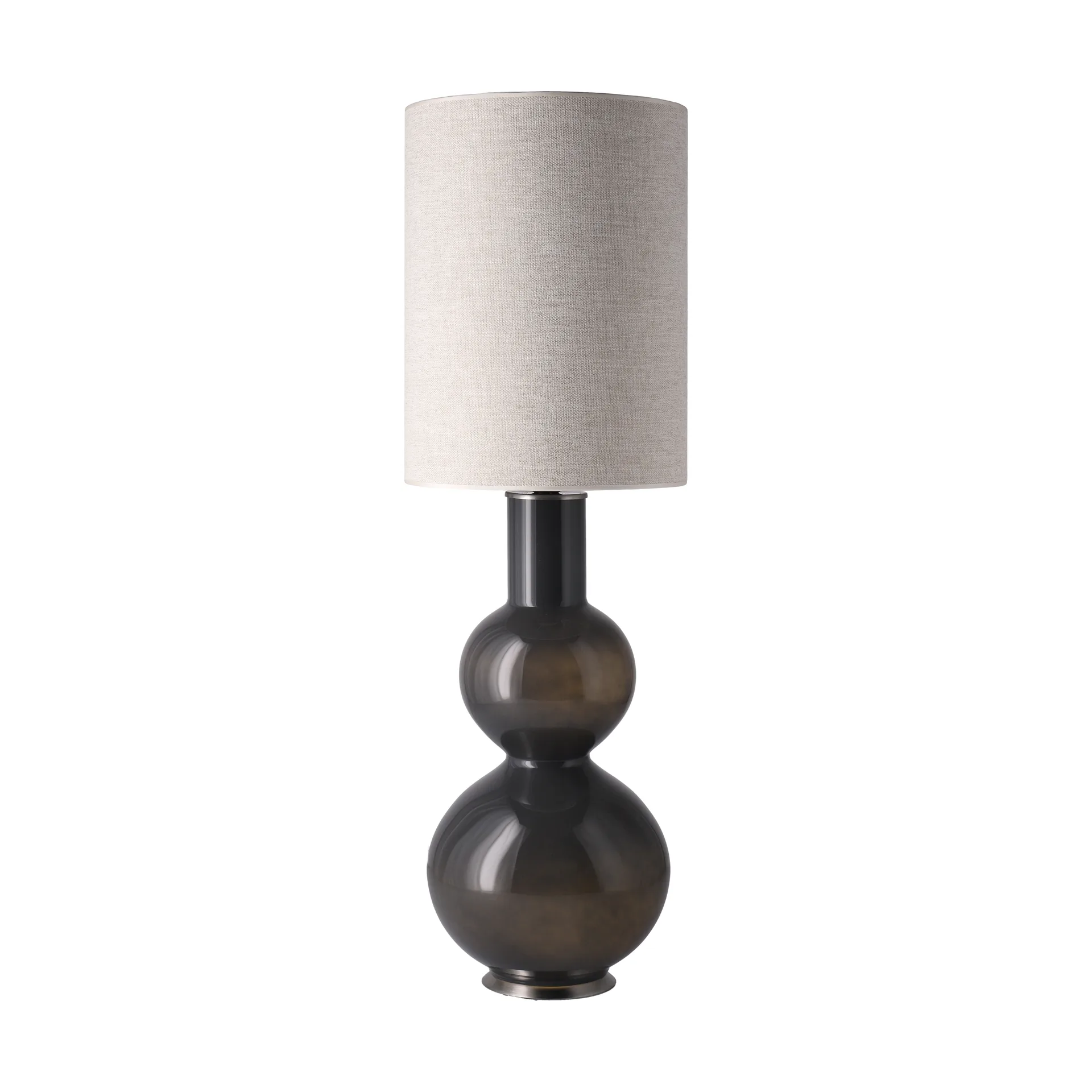Lampe de table Augusta, base grise, London Beige L Flavia Lamps