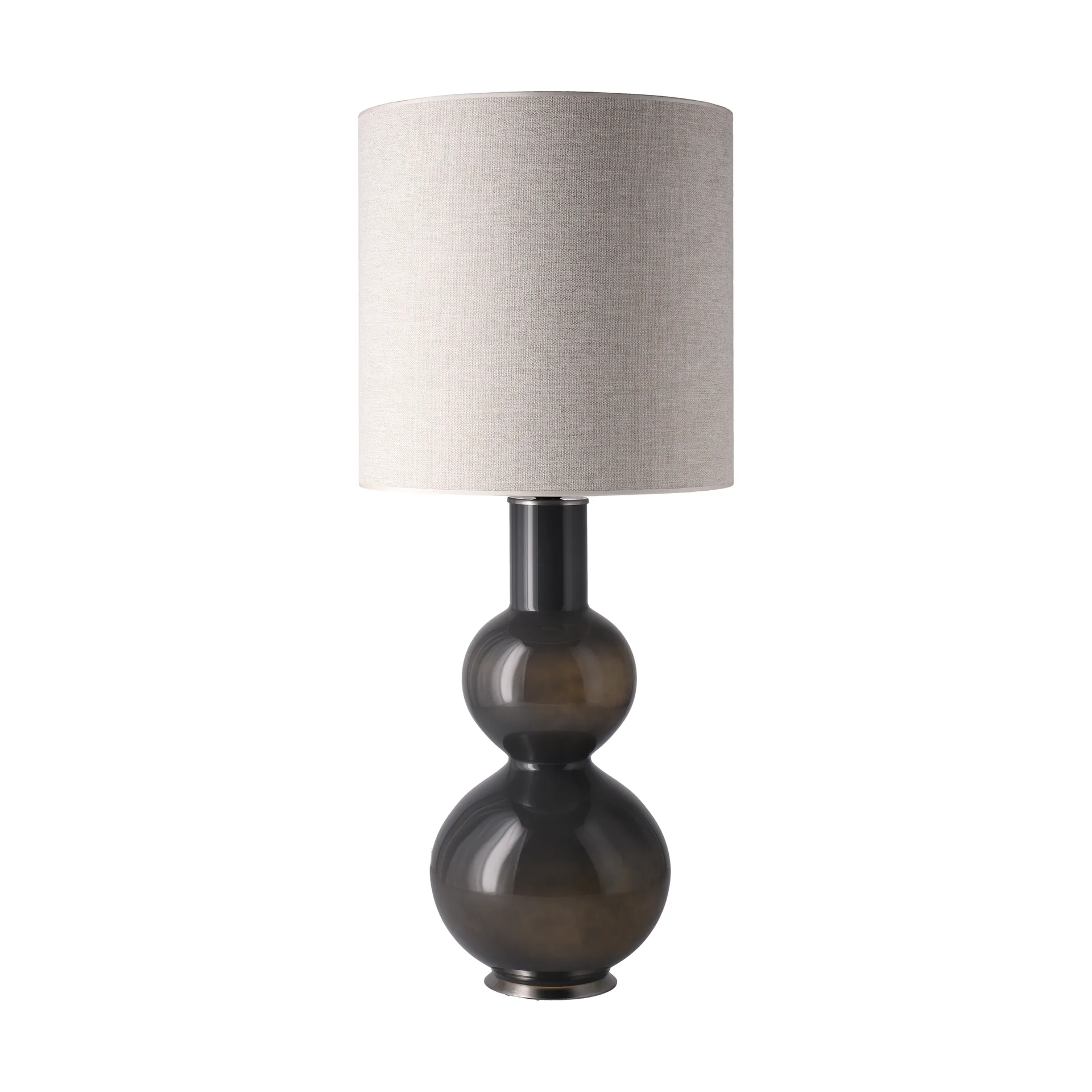 Lampe de table Augusta, base grise, London Beige M Flavia Lamps