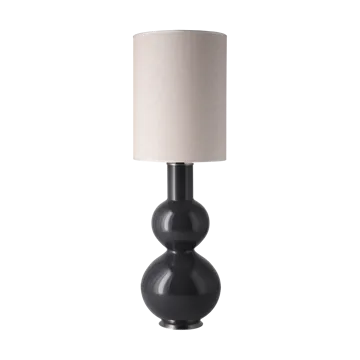 Lampe de table Augusta, base grise - Milano Tostado L - Flavia Lamps