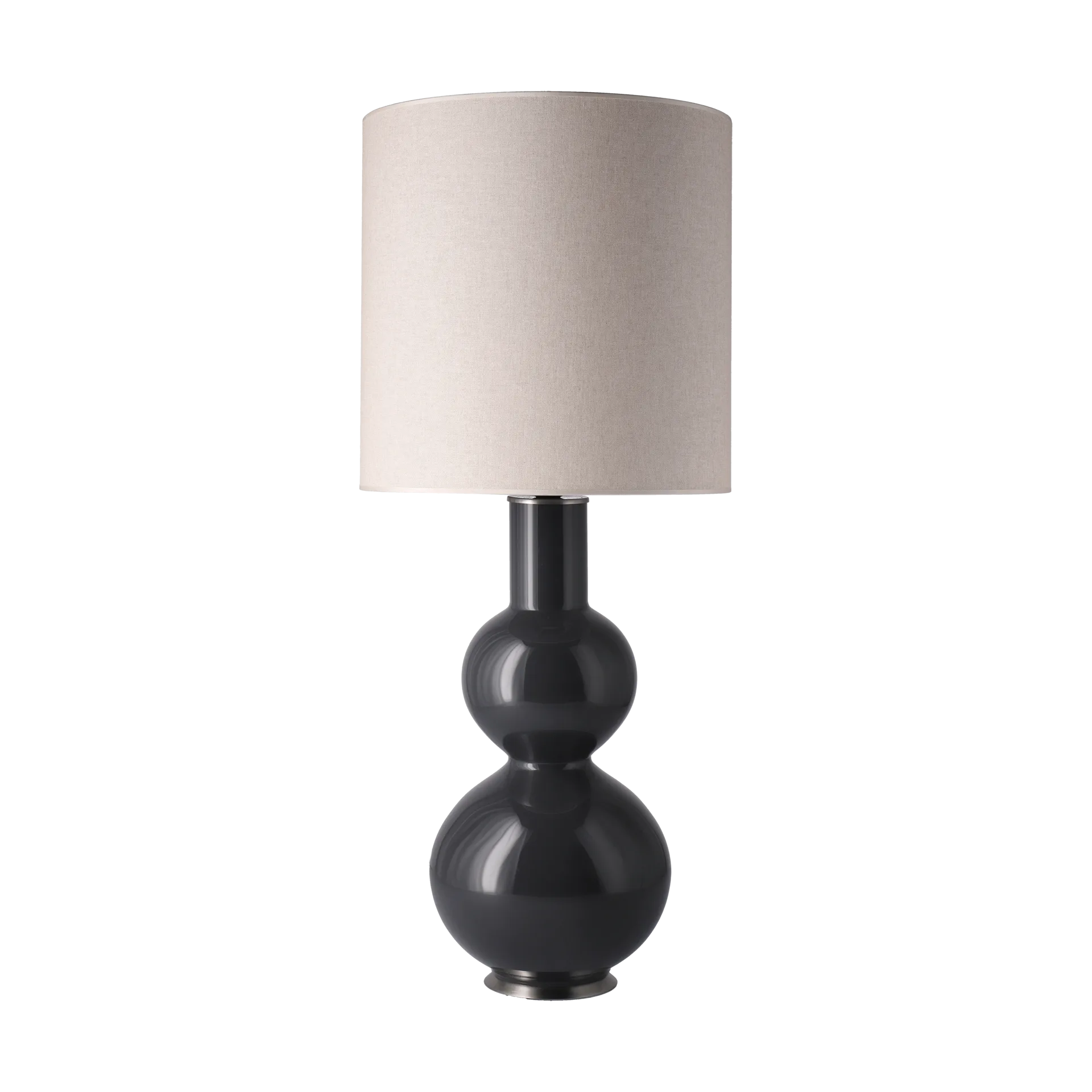 Lampe de table Augusta, base grise, Milano Tostado M Flavia Lamps