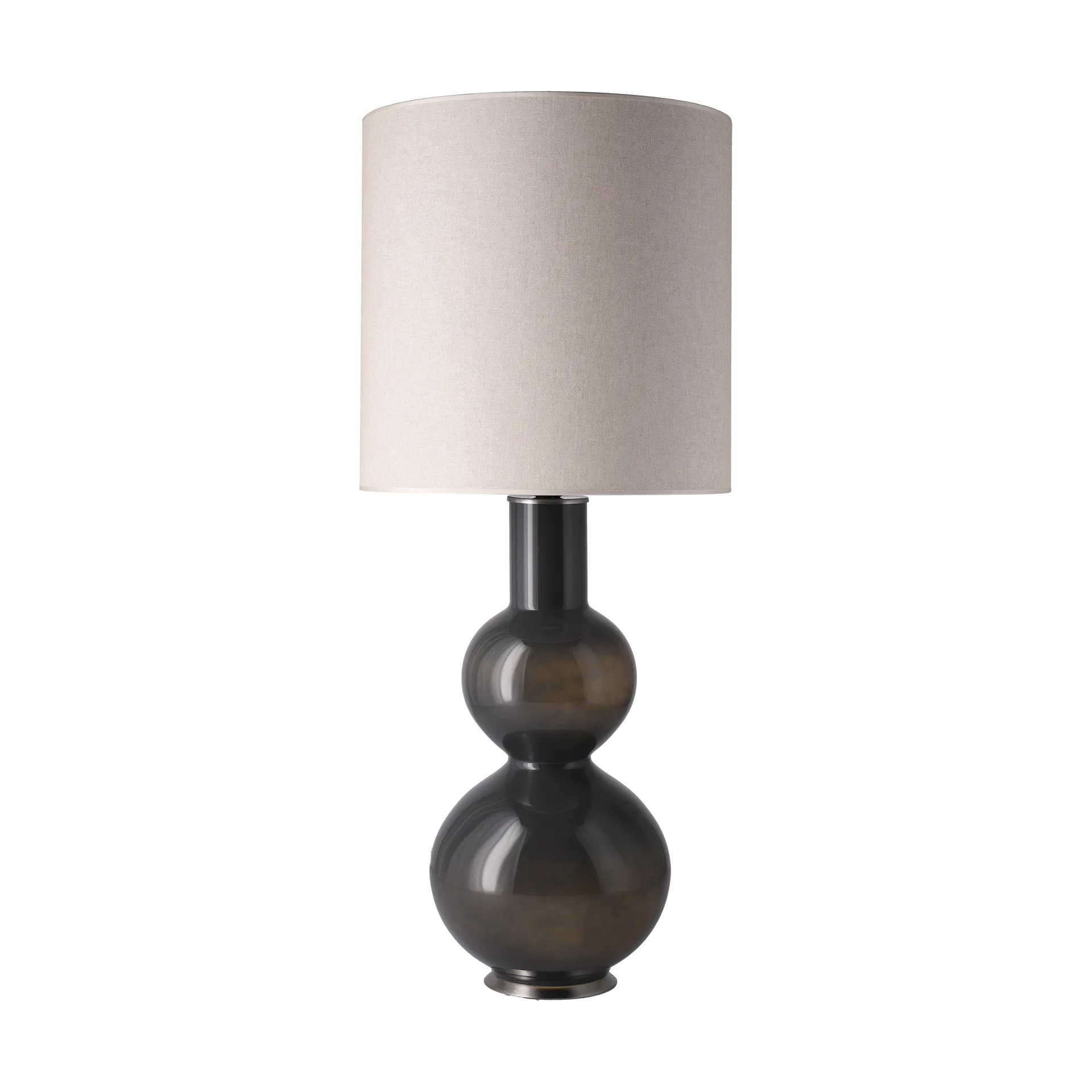 Lampe de table Augusta, base grise, Milano Tostado M Flavia Lamps