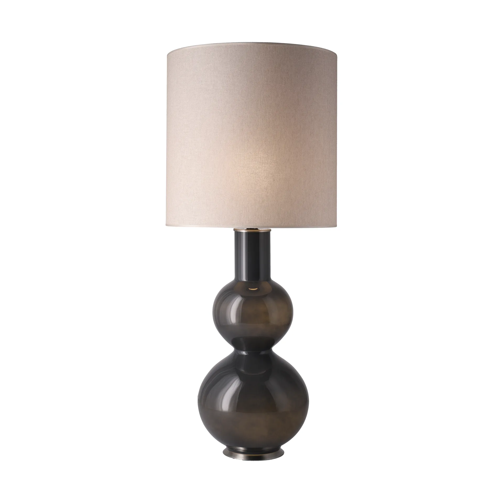 Lampe de table Augusta, base grise, Milano Tostado M Flavia Lamps