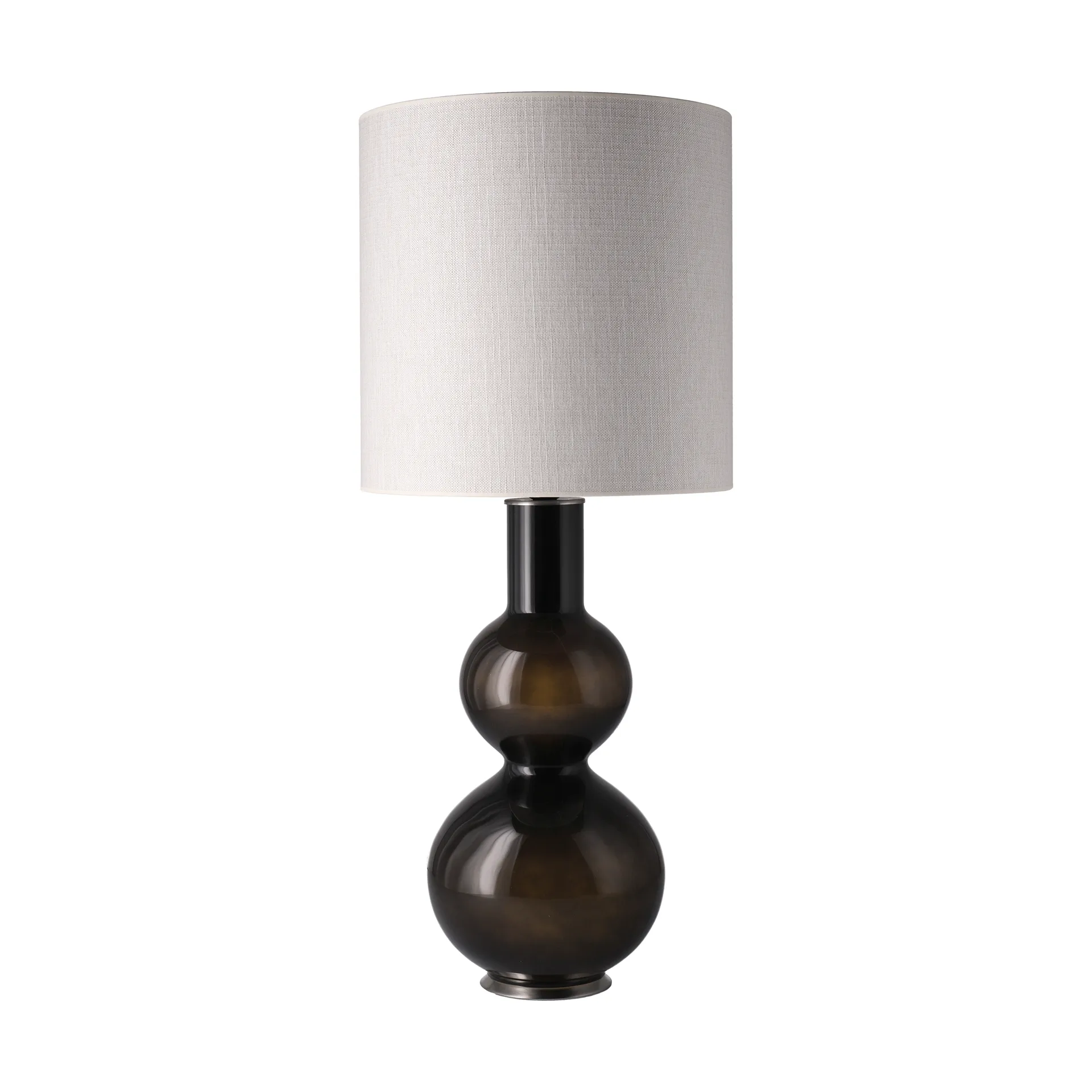Lampe de table Augusta, base noire, Babel Beige M Flavia Lamps