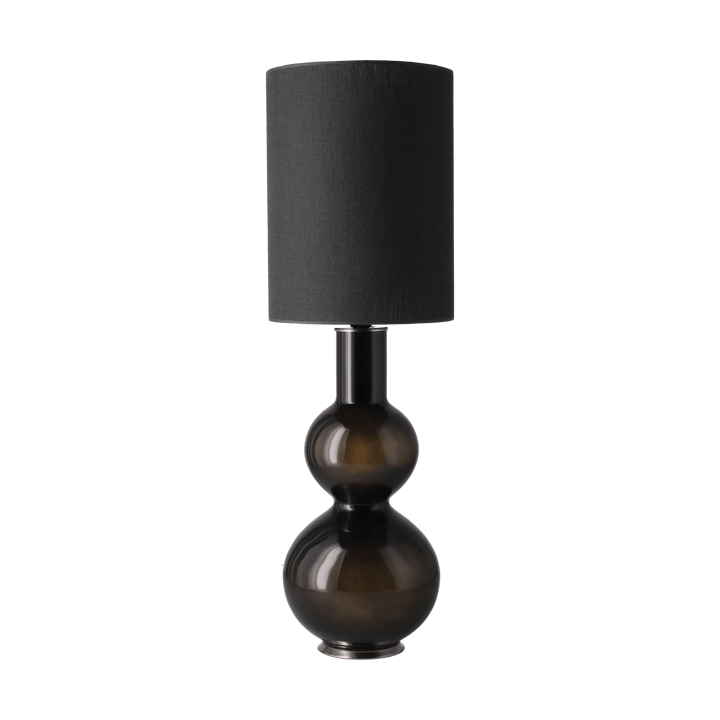 Lampe de table Augusta, base noire, Lino Negro L Flavia Lamps