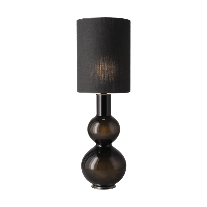 Lampe de table Augusta, base noire, Lino Negro L Flavia Lamps