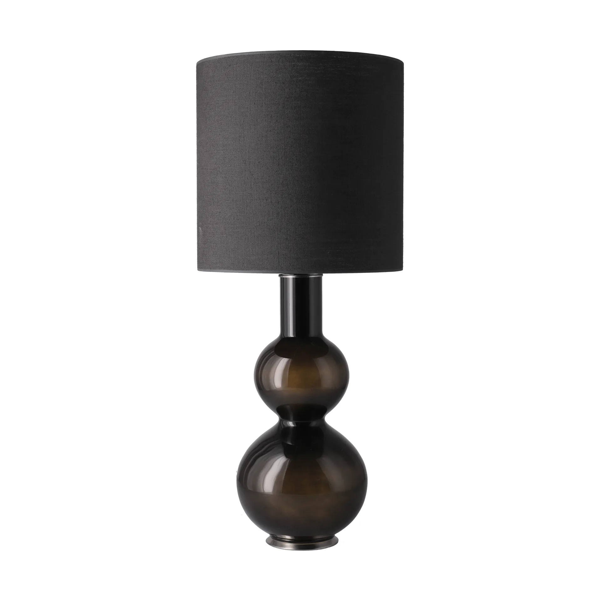 Lampe de table Augusta, base noire, Lino Negro M Flavia Lamps