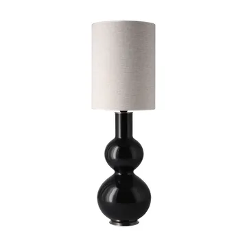 Lampe de table Augusta, base noire - London Beige L - Flavia Lamps