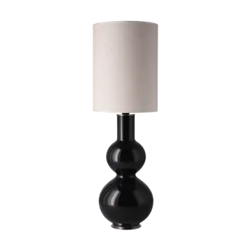 Lampe de table Augusta, base noire - Milano Tostado L - Flavia Lamps