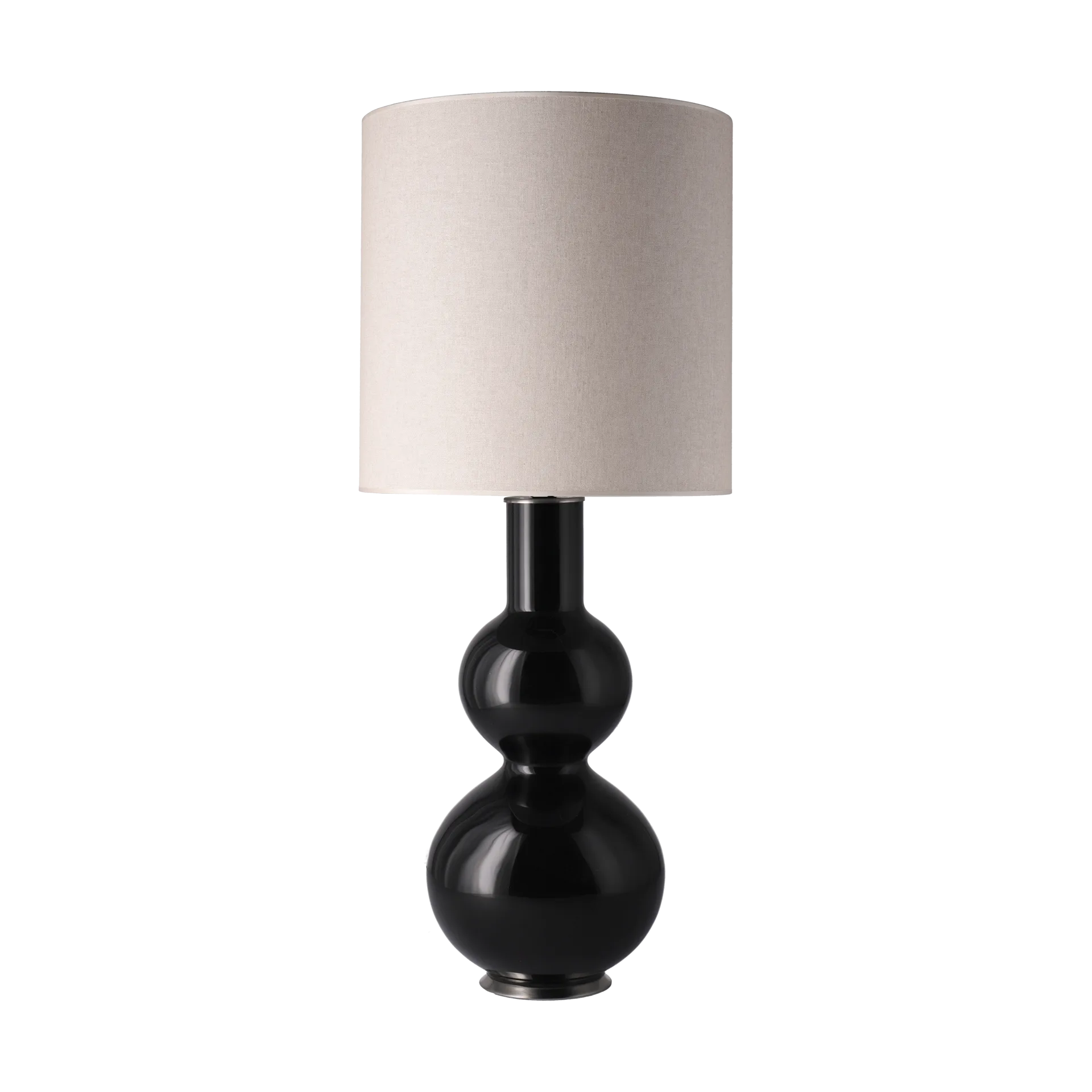 Lampe de table Augusta, base noire, Milano Tostado M Flavia Lamps