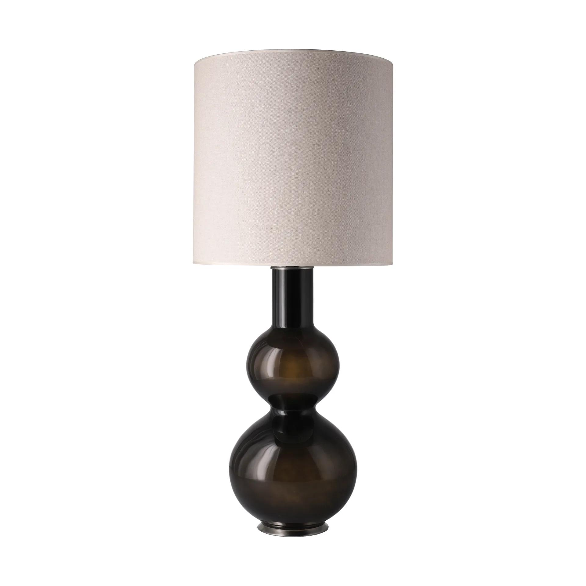 Lampe de table Augusta, base noire, Milano Tostado M Flavia Lamps