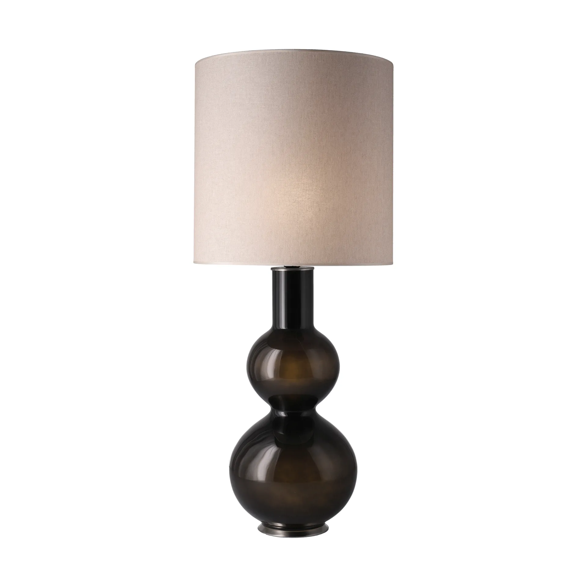Lampe de table Augusta, base noire, Milano Tostado M Flavia Lamps