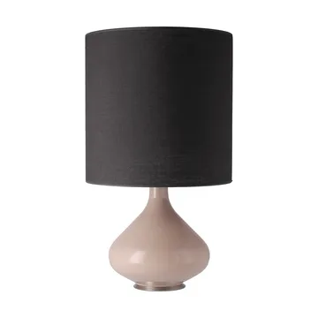 Lampe de table Flavia, base beige - Lino Negro M - Flavia Lamps