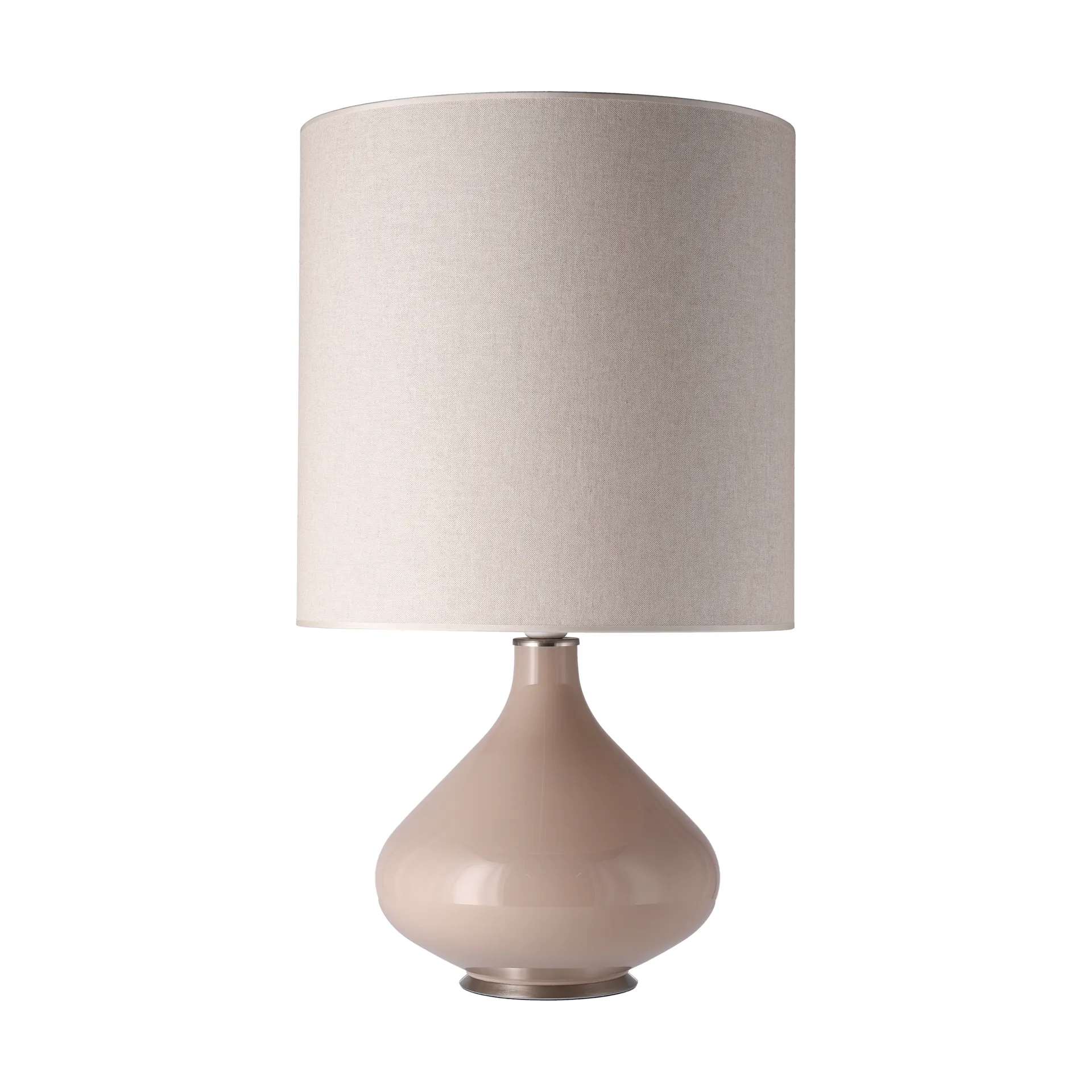 Lampe de table Flavia, base beige, Milano Tostado M Flavia Lamps