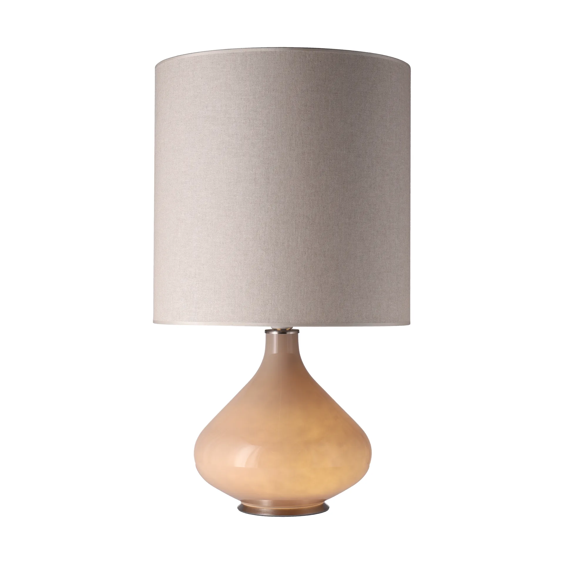 Lampe de table Flavia, base beige, Milano Tostado M Flavia Lamps