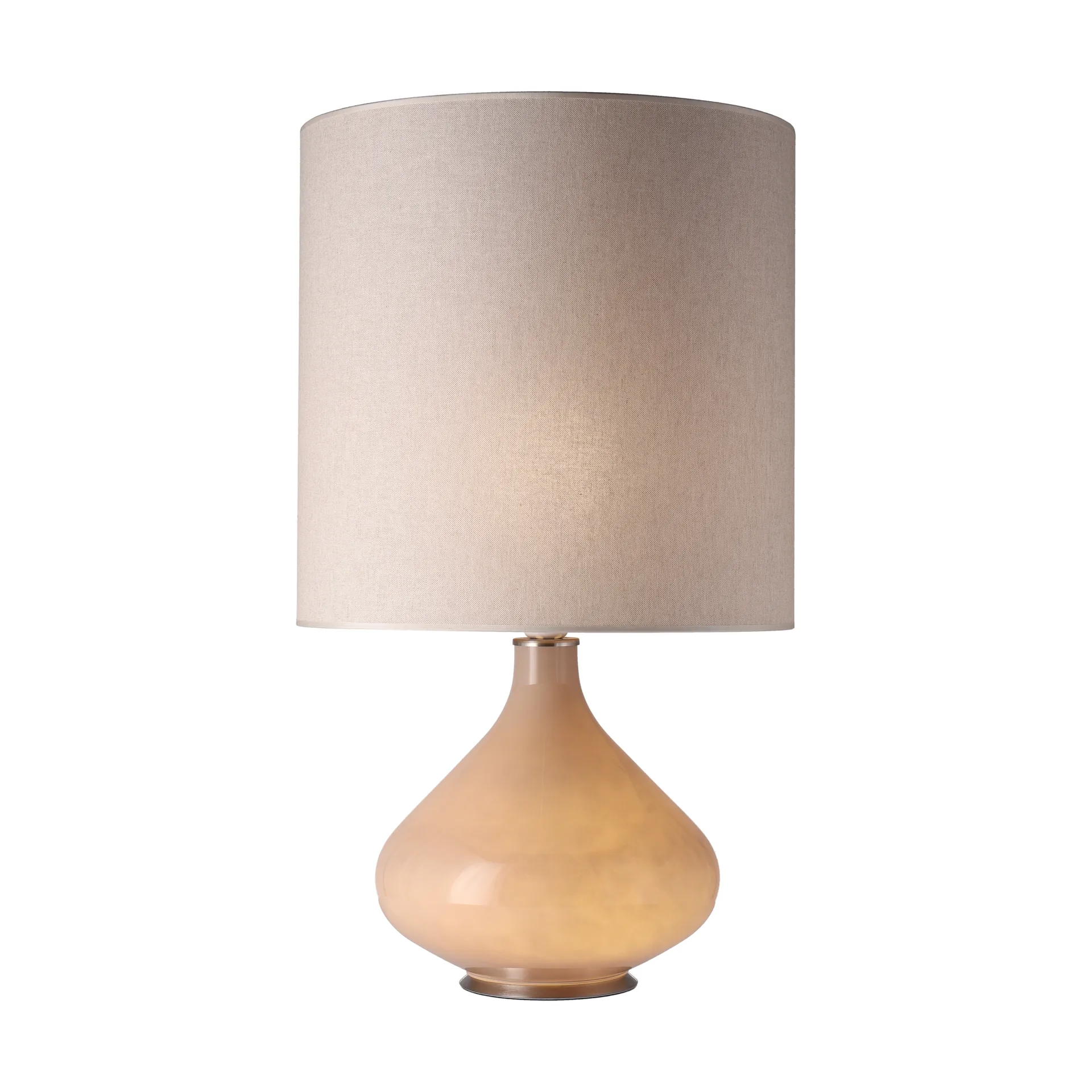Lampe de table Flavia, base beige, Milano Tostado M Flavia Lamps