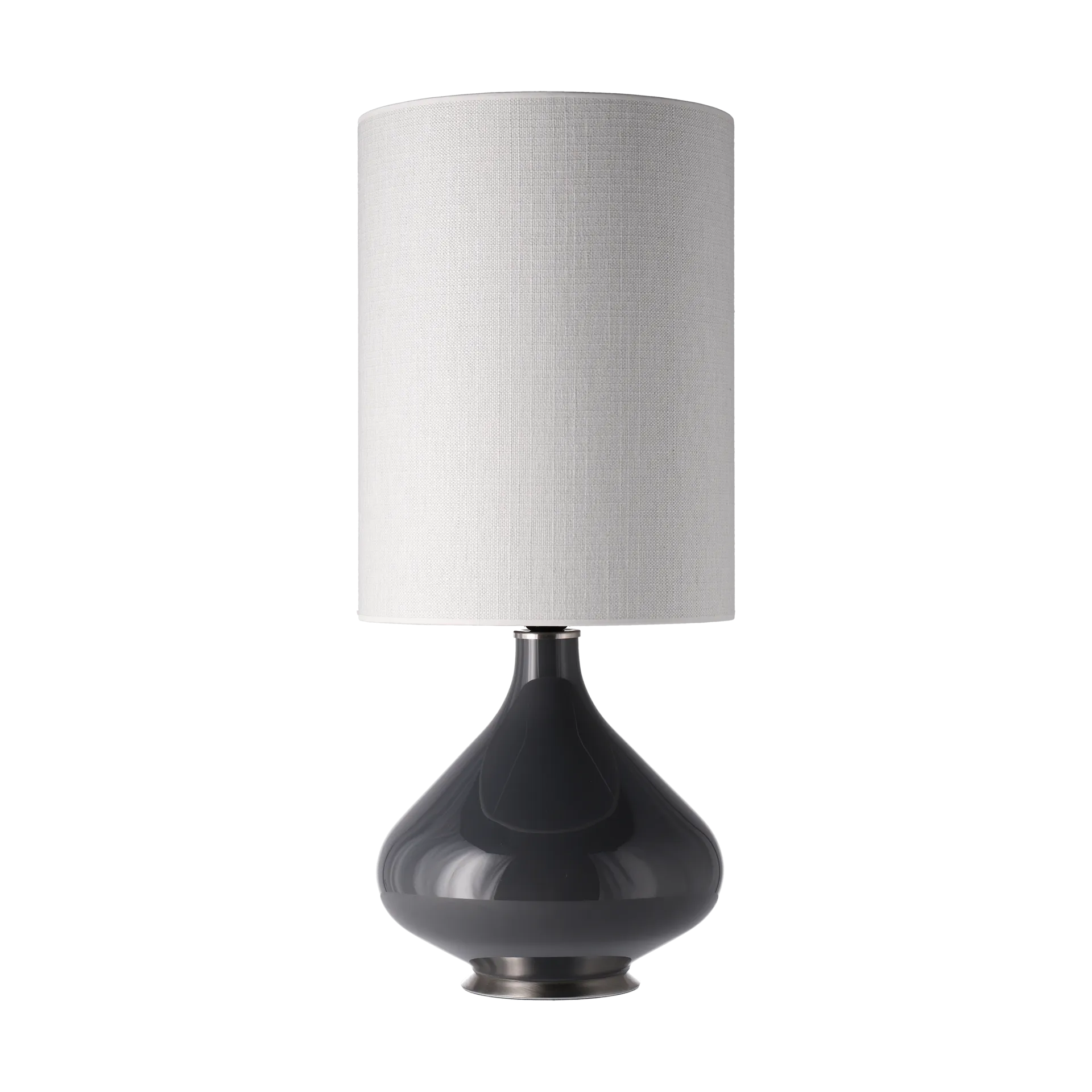 Lampe de table Flavia, base grise, Babel Beige L Flavia Lamps