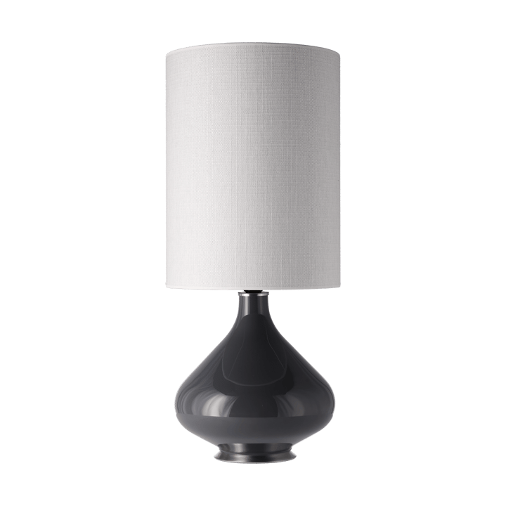 Lampe de table Flavia, base grise - Babel Beige L - Flavia Lamps