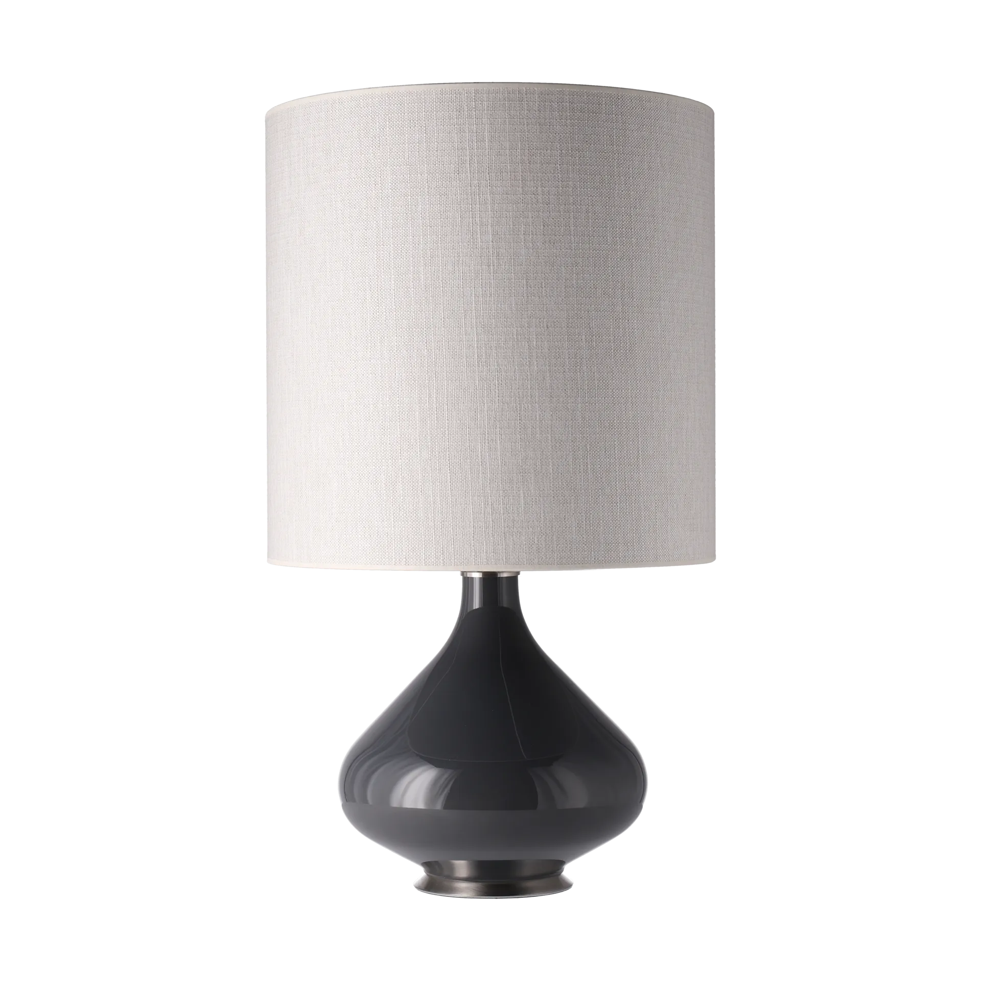 Lampe de table Flavia, base grise, Babel Beige M Flavia Lamps
