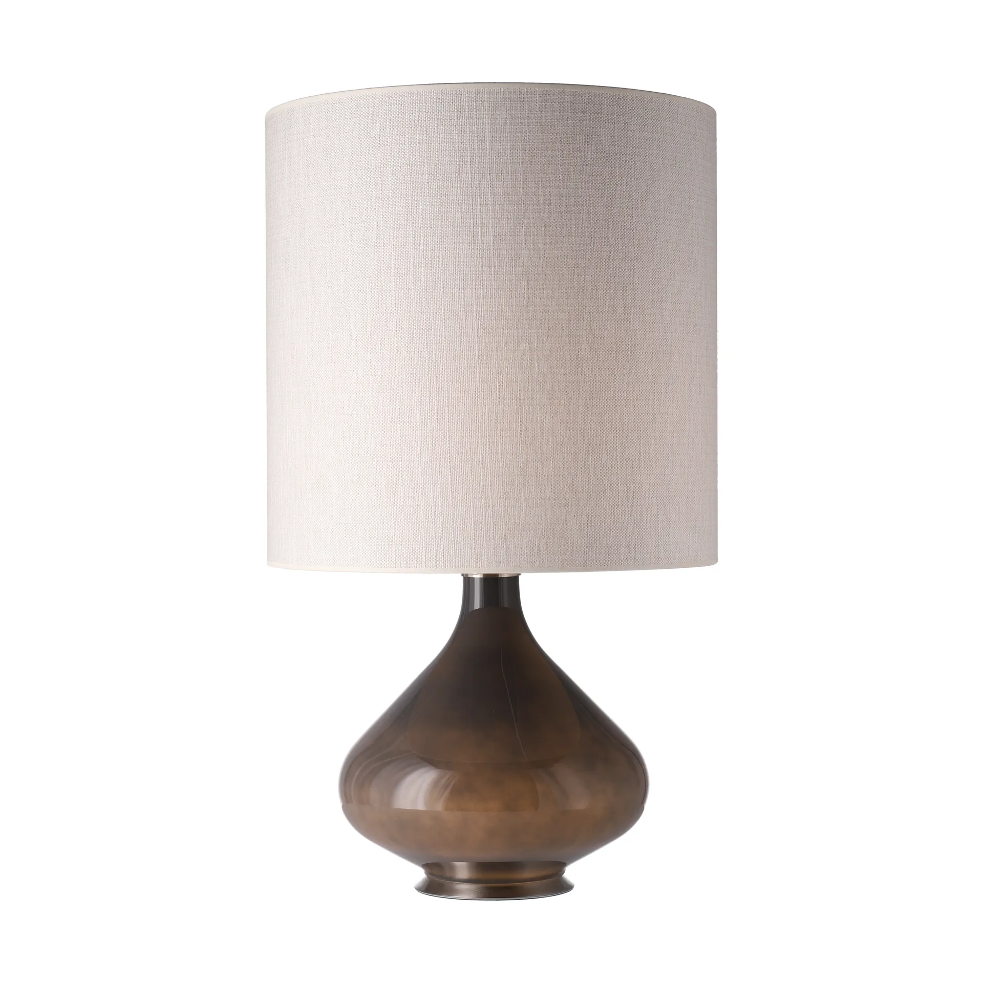 Lampe de table Flavia, base grise, Babel Beige M Flavia Lamps