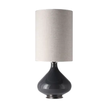Lampe de table Flavia, base grise - London Beige L - Flavia Lamps