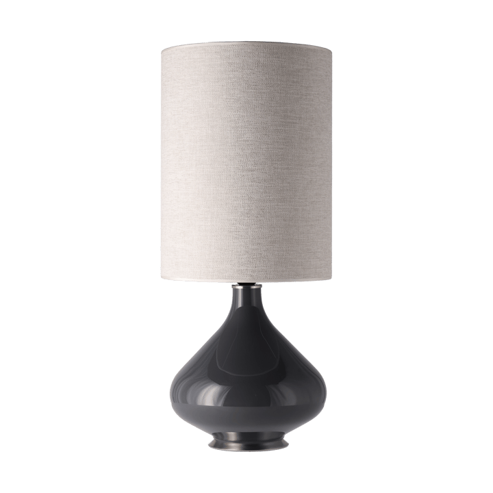 Lampe de table Flavia, base grise - London Beige L - Flavia Lamps