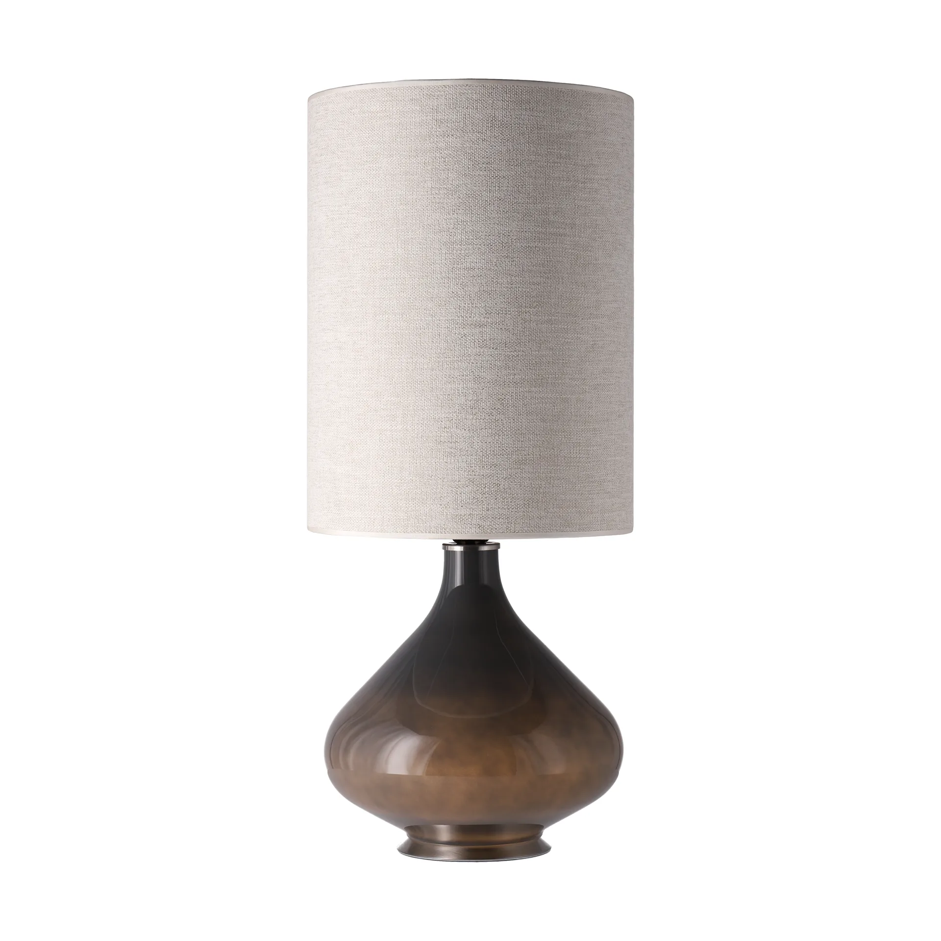 Lampe de table Flavia, base grise, London Beige L Flavia Lamps