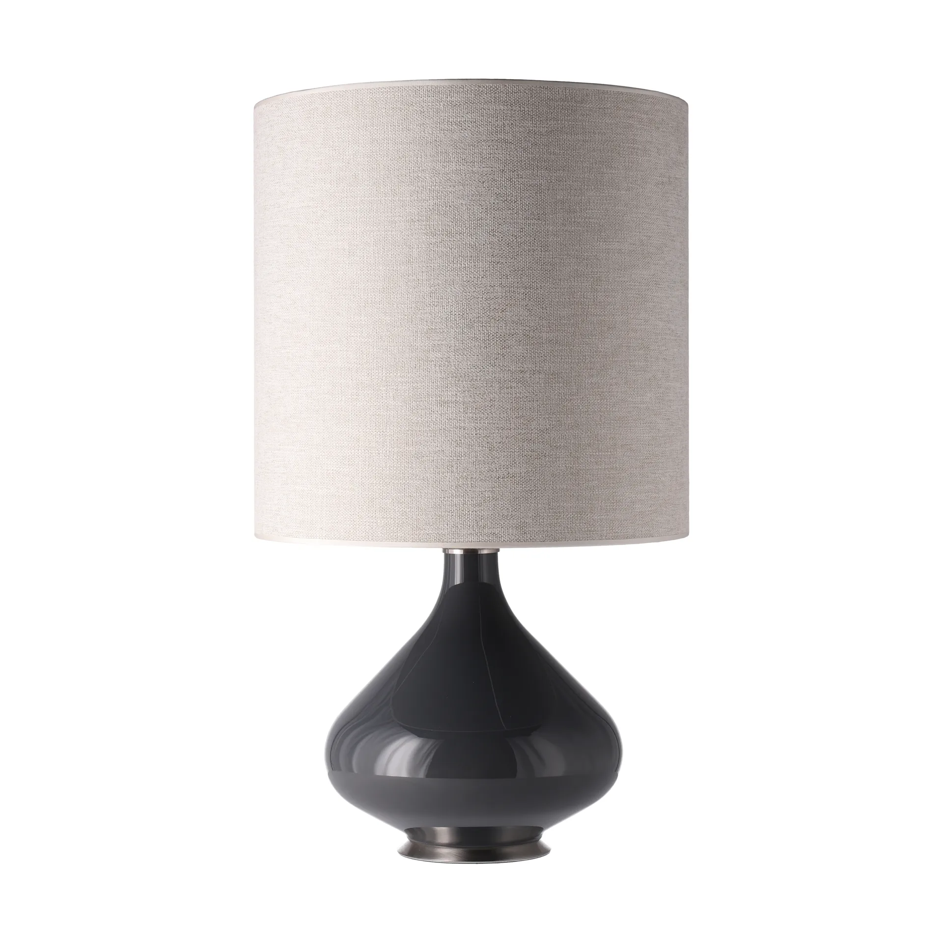 Lampe de table Flavia, base grise, London Beige M Flavia Lamps