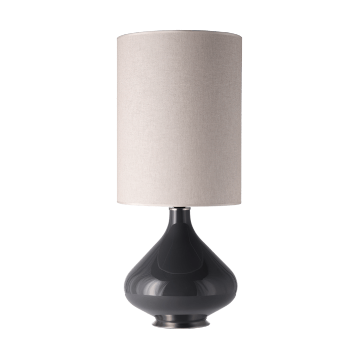 Lampe de table Flavia, base grise - Milano Tostado L - Flavia Lamps