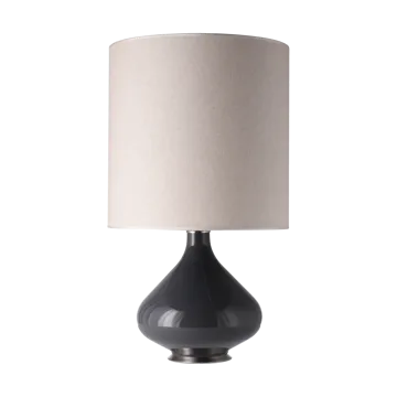 Lampe de table Flavia, base grise - Milano Tostado M - Flavia Lamps