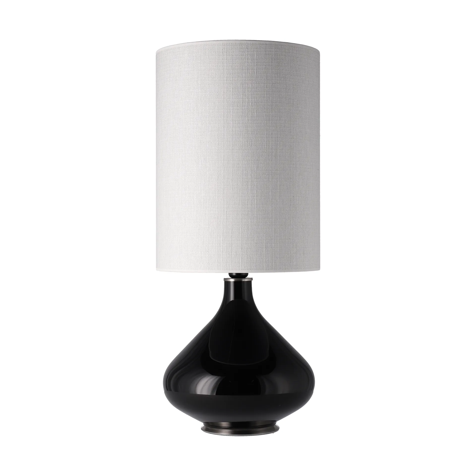 Lampe de table Flavia, base noire, Babel Beige L Flavia Lamps