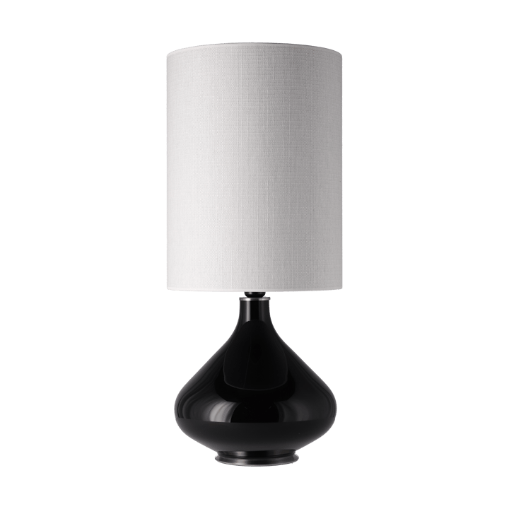 Lampe de table Flavia, base noire - Babel Beige L - Flavia Lamps