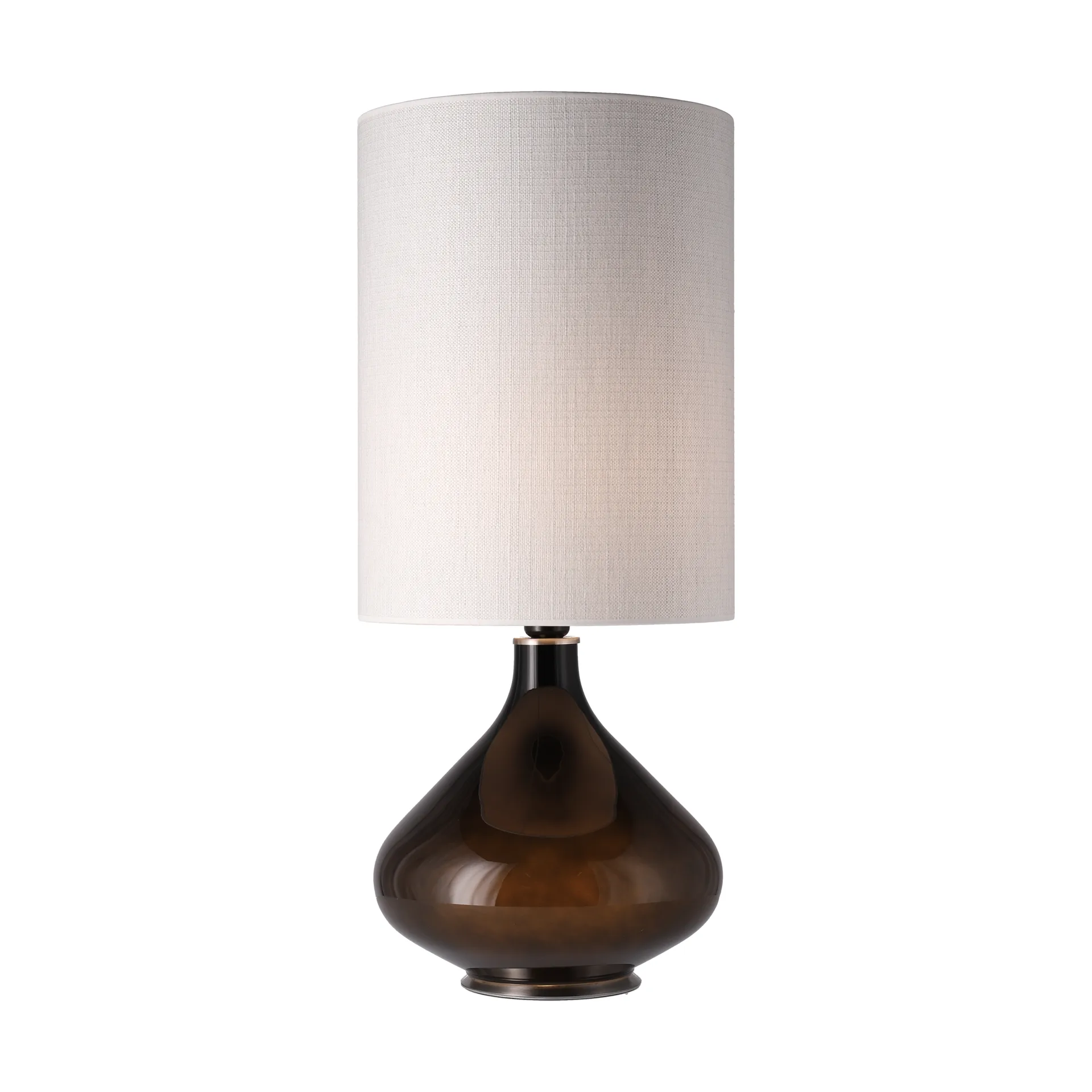 Lampe de table Flavia, base noire, Babel Beige L Flavia Lamps
