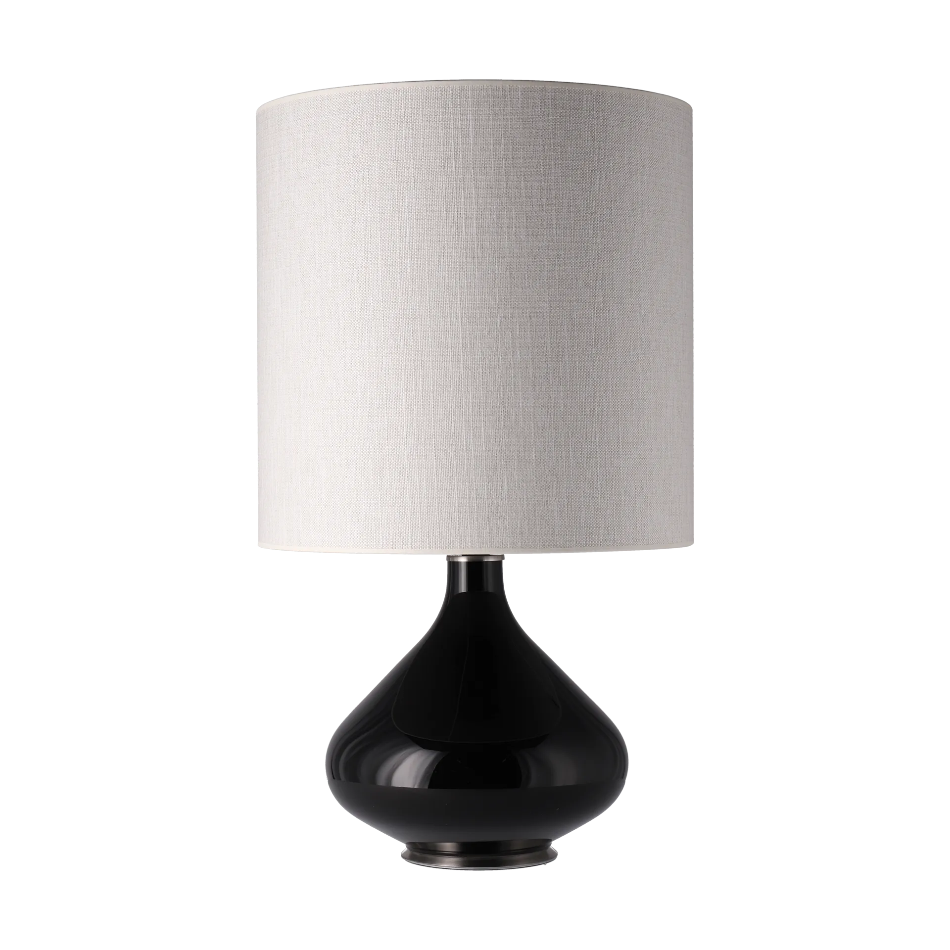 Lampe de table Flavia, base noire, Babel Beige M Flavia Lamps