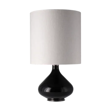 Lampe de table Flavia, base noire - Babel Beige M - Flavia Lamps