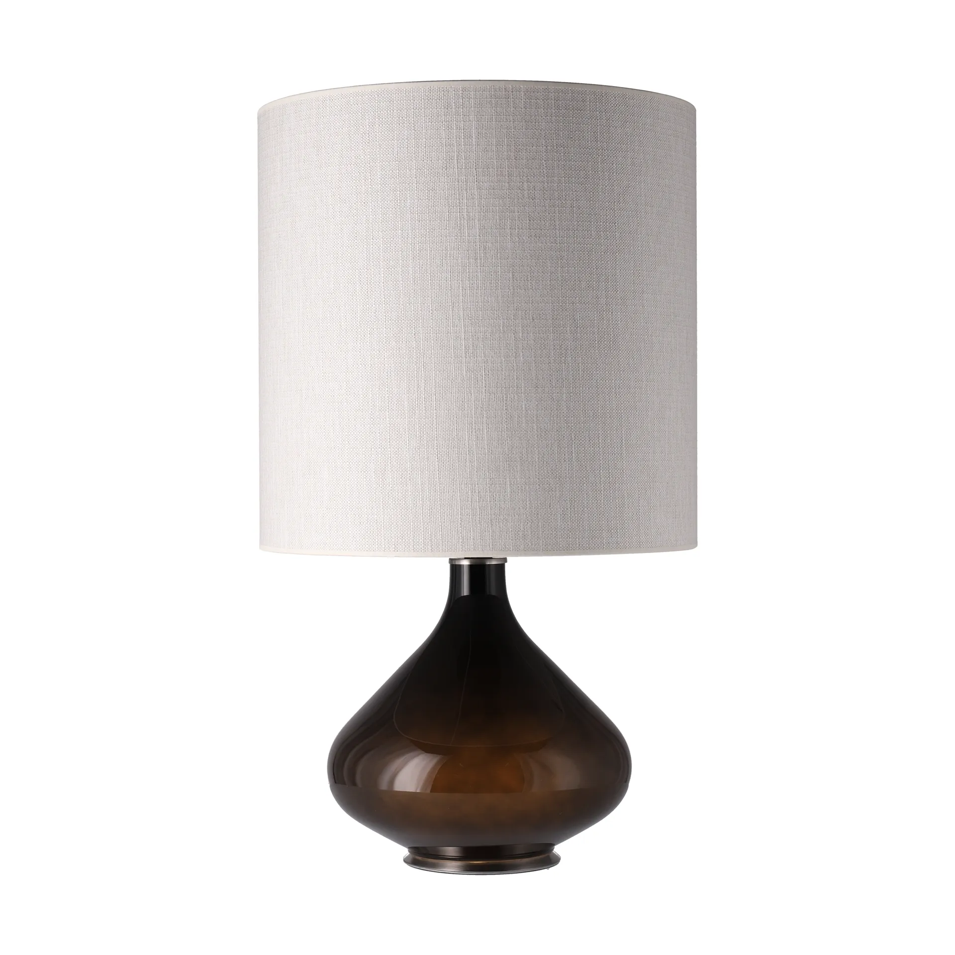 Lampe de table Flavia, base noire, Babel Beige M Flavia Lamps