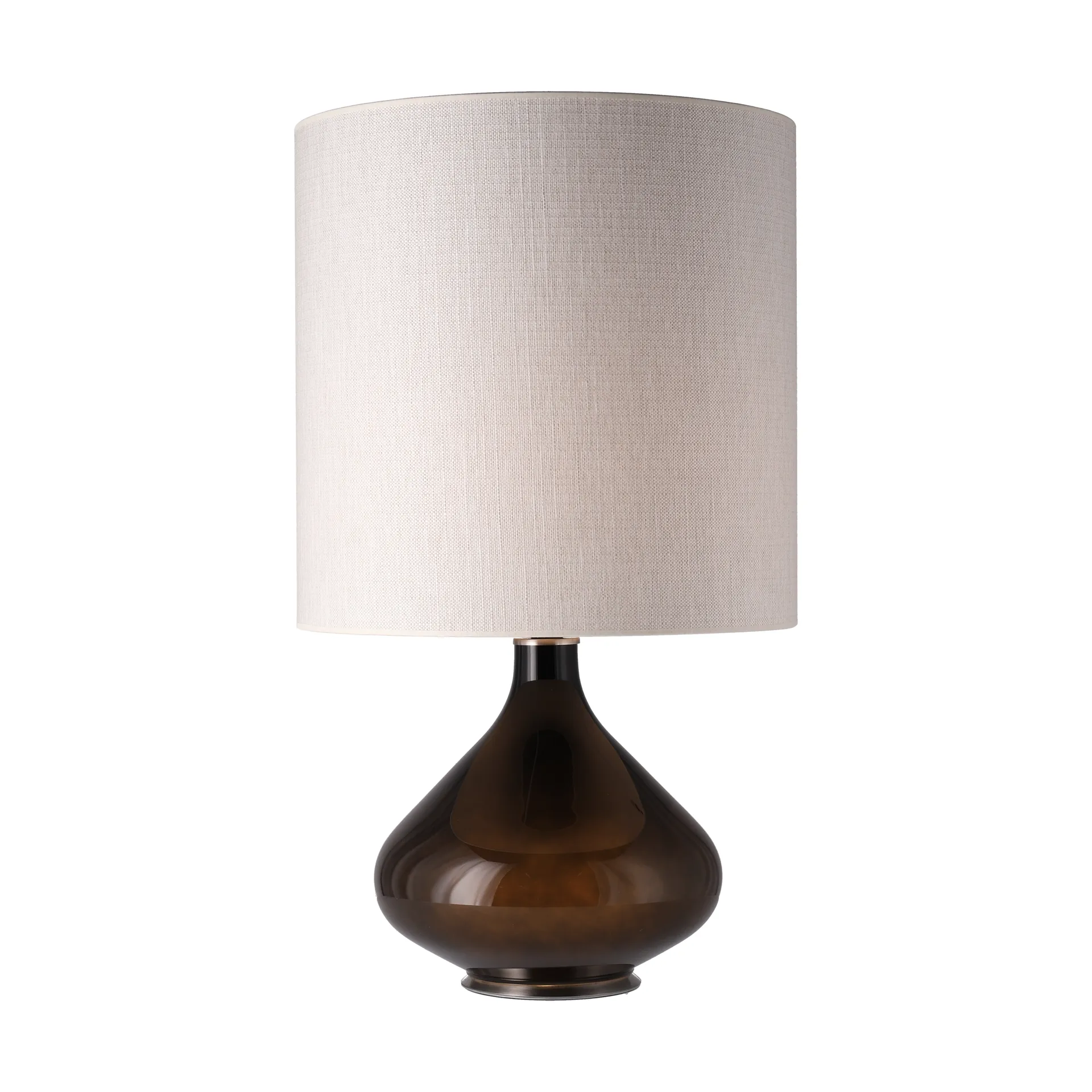 Lampe de table Flavia, base noire, Babel Beige M Flavia Lamps