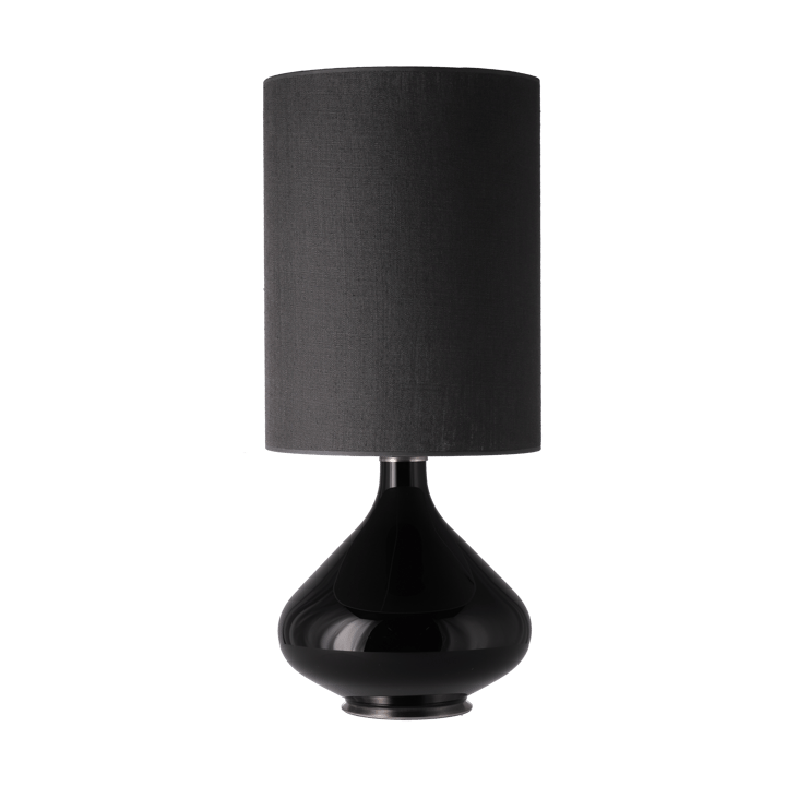 Lampe de table Flavia, base noire - Lino Negro L - Flavia Lamps