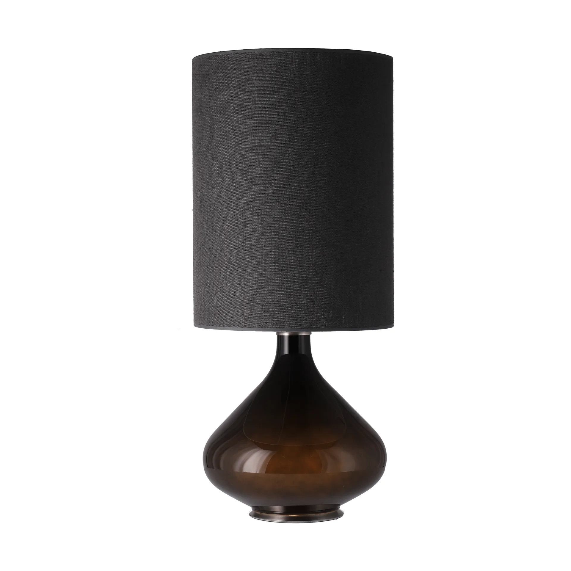 Lampe de table Flavia, base noire, Lino Negro L Flavia Lamps